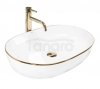 REA - umywalka nablatowa CLEO 61 Gold Edge